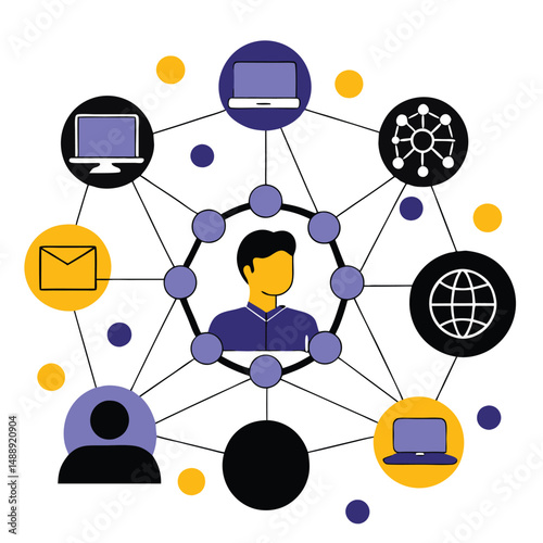 **** Interconnected Nodes and Links: A Visual Exploration of Network Concepts