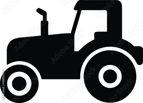 tractor isolated silhouette