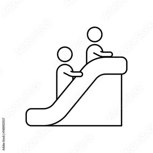 Escalator Vector icon