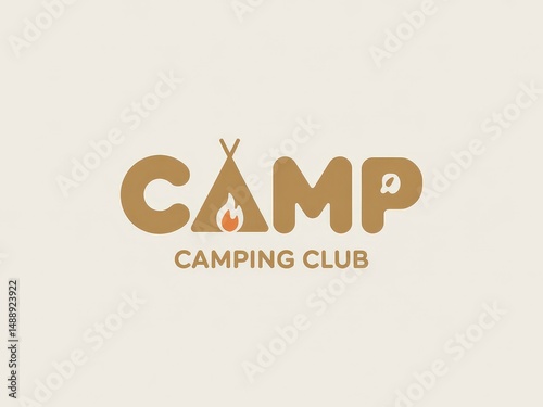 Camping Club logo with tent design.