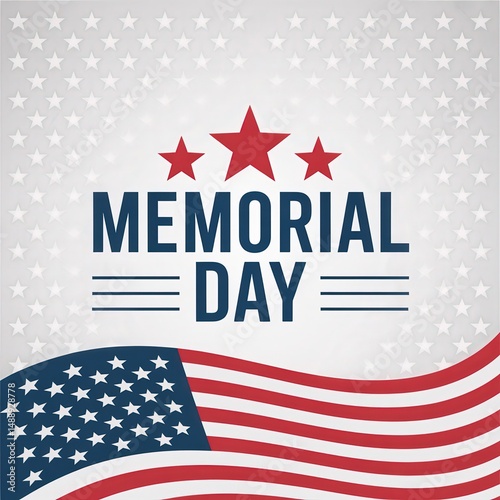 Memorial Day celebration with American flag motif.