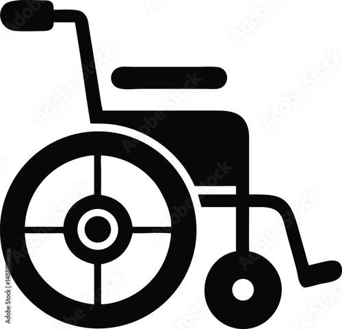 wheelchair silhouette vector illustration