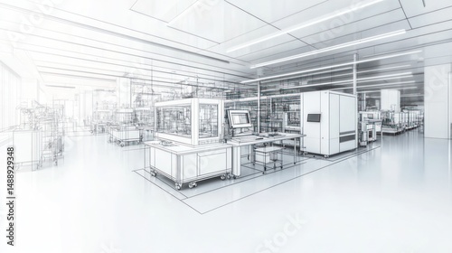 Factory blueprint cleanroom automation design