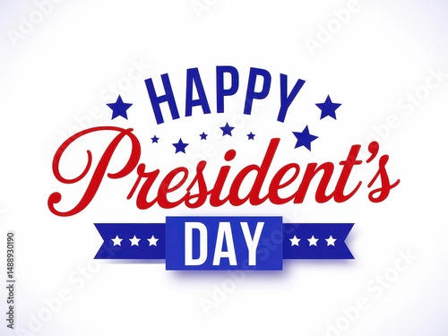 Happy President's Day greeting card with stars.