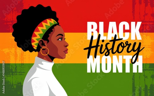 African woman celebrating Black History Month.