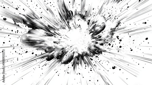 Starburst speech bubbles featuring explosion icons and bursting effects are ideal for use in comic book stickers and modern illustrations