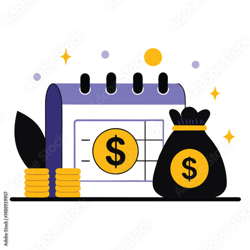 Visualizing the Joy of Receiving Paycheck on Payday with Conceptual Illustration