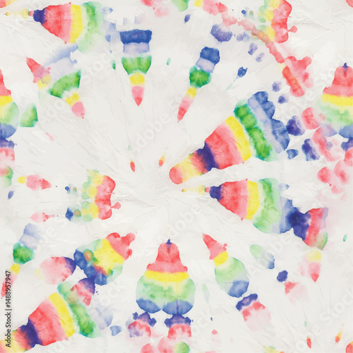 Tie Dye Seamless Shirt. Blue Tie Dye. Pink Color Swirl Pattern. Tshirt Tiedye Pattern. Seamless Vector Watercolor. 1960 Stripe Pattern. Rainbow Tie Dye. Swirl Repeat. Spiral Rainbow Batik.