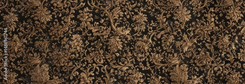 Intricate damask, swirling vines & leaves  Elegant, luxurious textile design ,  design,  luxury