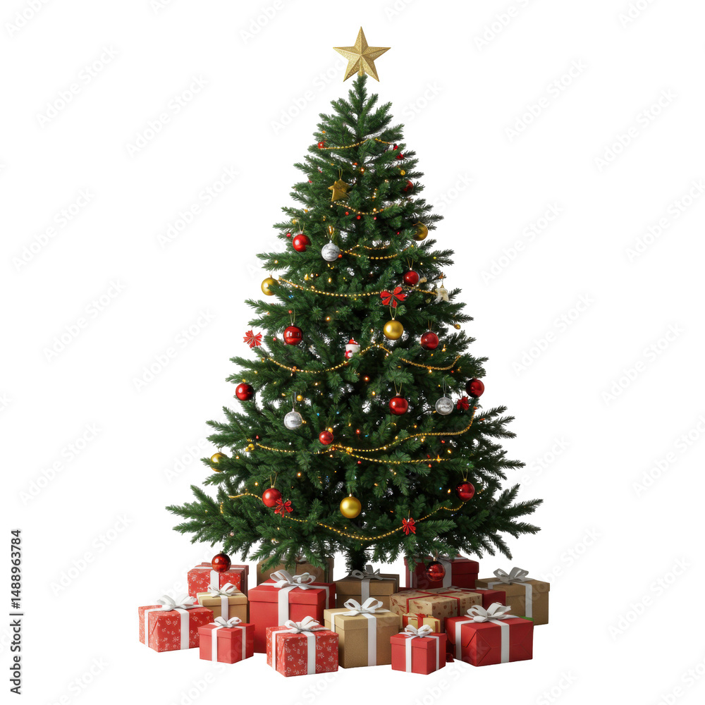 christmas tree with gifts PNG, decorative christmas tree on white background, white background, Xmas, ornaments, festive spirit, winter, celebration christmas tree with gifts PNG, decorative christmas tree on white background, white background, Xmas, ornaments, festive spirit, winter, celebration