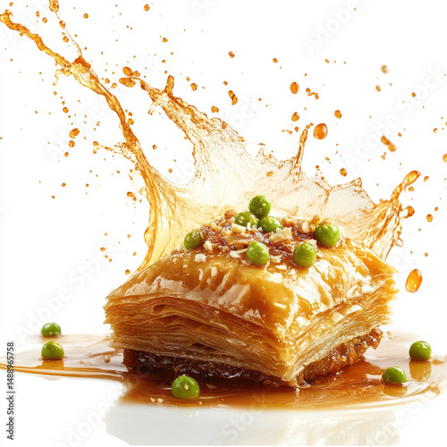 cake with cream and fruits