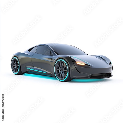 Sleek Futuristic Electric Car