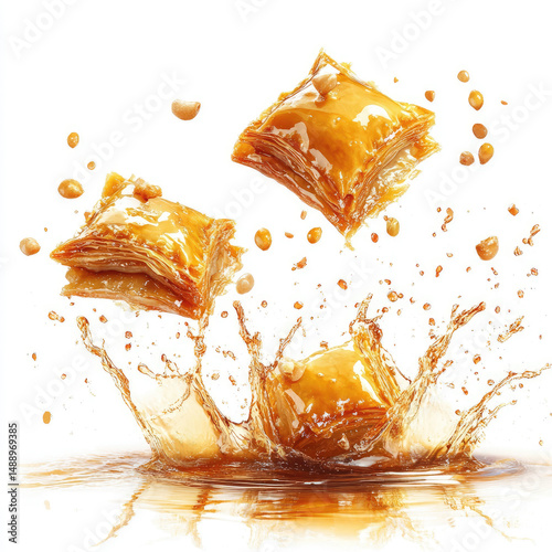 chocolate splash isolated on white