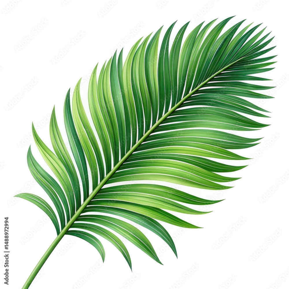 Obraz premium palm leaf isolated on white background