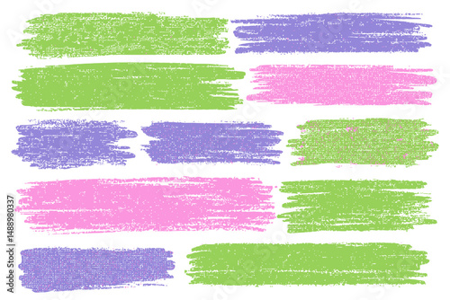 Color Pencil Marker Crayon Chalk Pen Line Stroke Brush Vector Hand Drawn Scribble Sketch Underline Texture