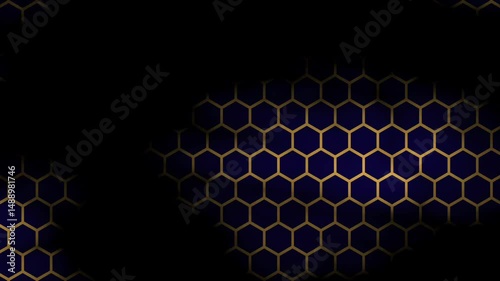 Smoke motion background on pentagon. Seamless looping