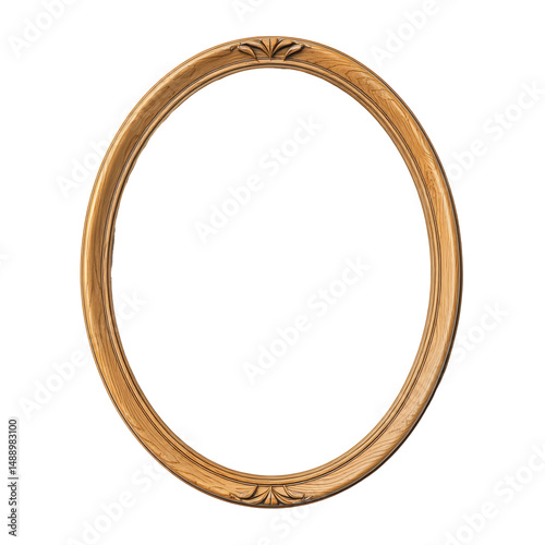 Elegant wooden frame, empty inside, simple design