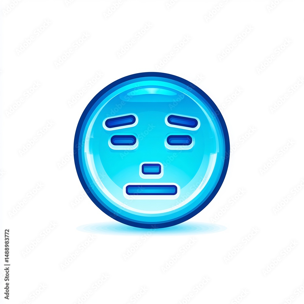 Blue Cold Face Emoji Blue Cold Face Emoji