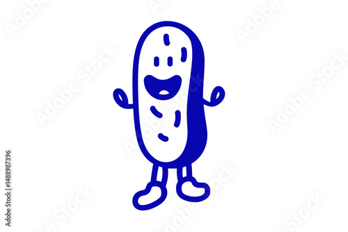 Funny Cartoon Smiling Character Mascot Vector Logo Design Template Graphic Elements for Branding Advertising Posters and Banners