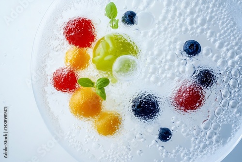 Fototapeta Naklejka Na Ścianę i Meble -  Abstract representation of molecular gastronomy innovative cooking Science food art