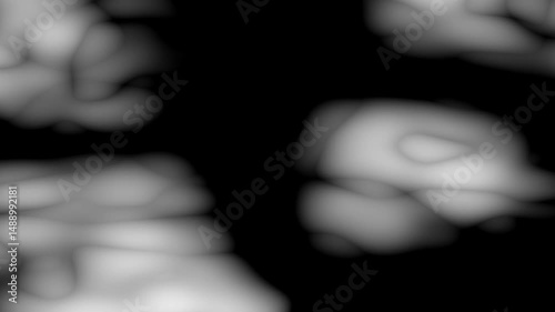 Black and white smoke motion background. Seamless looping