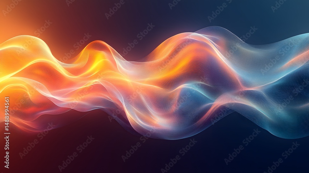 Fototapeta premium abstract background with a wave of colored light