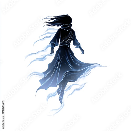 shadowy ghost specter with wisps 