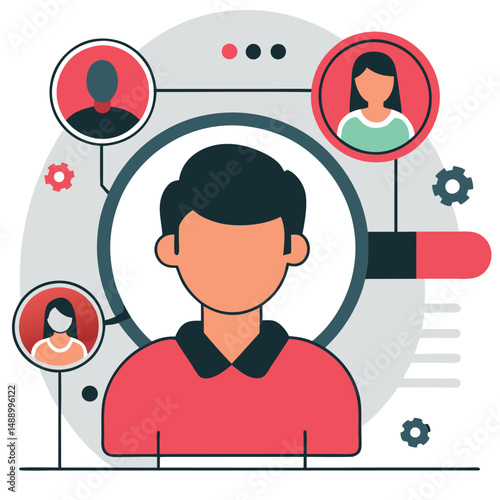 Concept Illustration of User Research with Five Participants