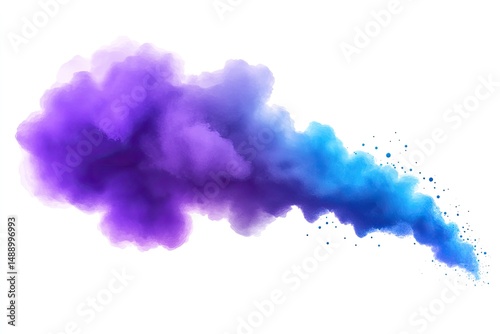 Abstract colorful smoke plume