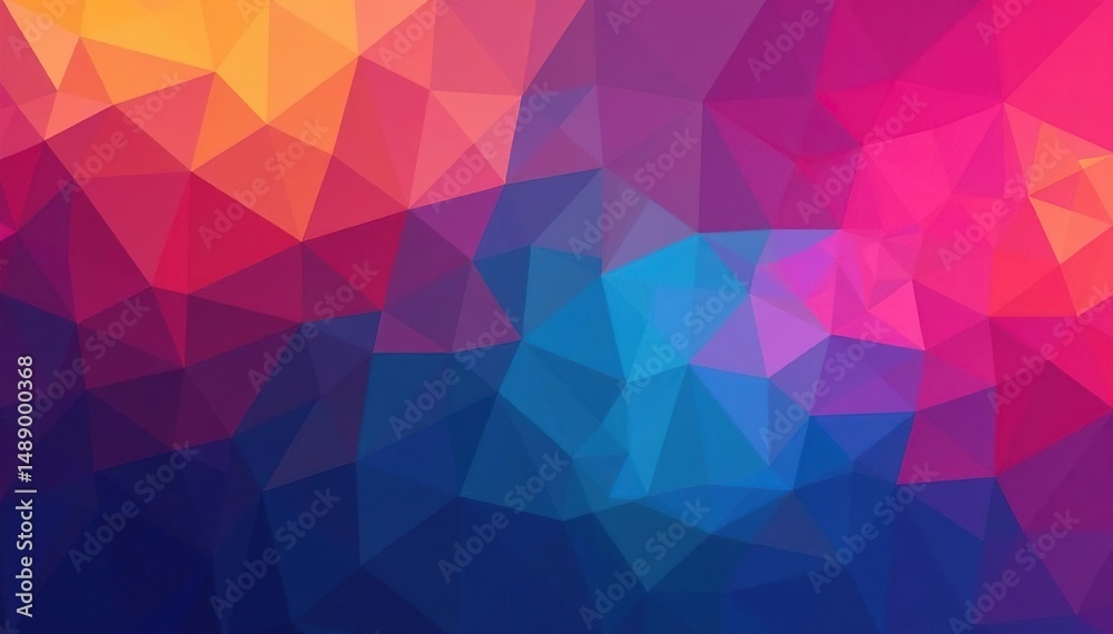 Obraz premium Geometric abstract shapes, vibrant color gradient , vivid, background
