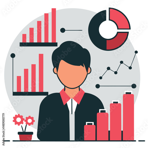 Conceptual Illustration of a Visual Data Revolutionizing Information Management