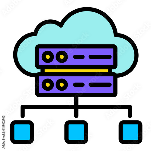 Cloud Infrastructure  Icon Element For Design	