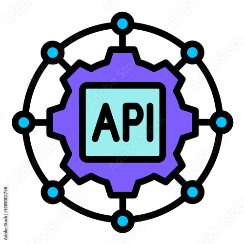 Api Integration  Icon Element For Design	