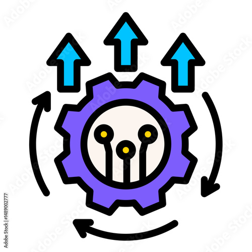 Tech Upgrade  Icon Element For Design	