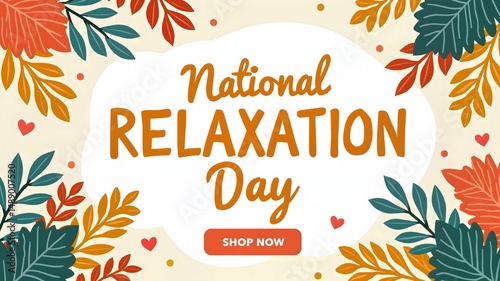 Wallpaper Mural National Relaxation Day sale banner design free space in the center
 Torontodigital.ca