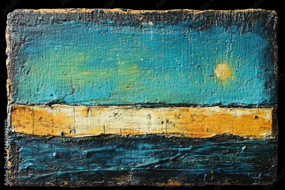 Fototapeta premium Abstract landscape, textured, night scene