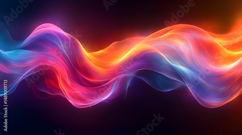 Wallpaper Mural a close up of a colorful wave of colored light Torontodigital.ca