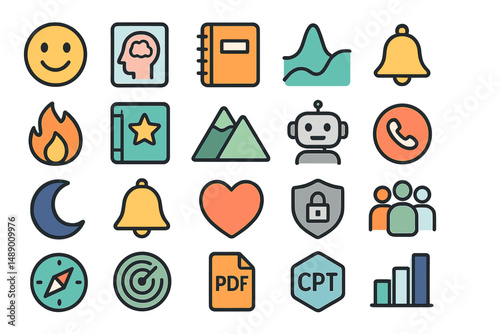 20 icons making CBT evidence-based and engaging on mobile