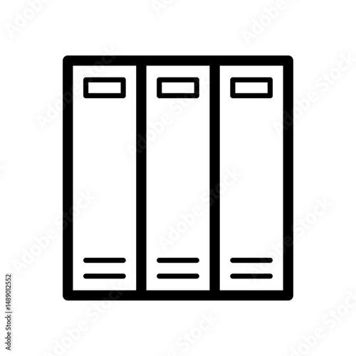 Various Book Outline Icon in Minimalist Style
