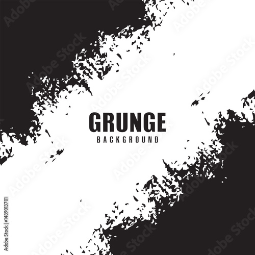 Vector Black and White Grunge Texture Background