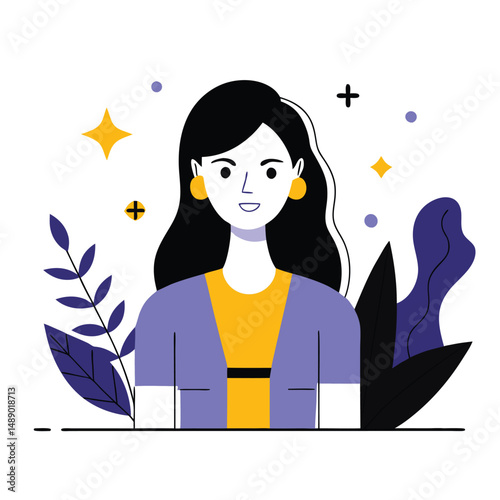 Concept Illustration of Woman Empowering and Inspiring Society