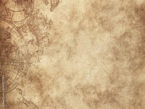 Aged world map parchment background