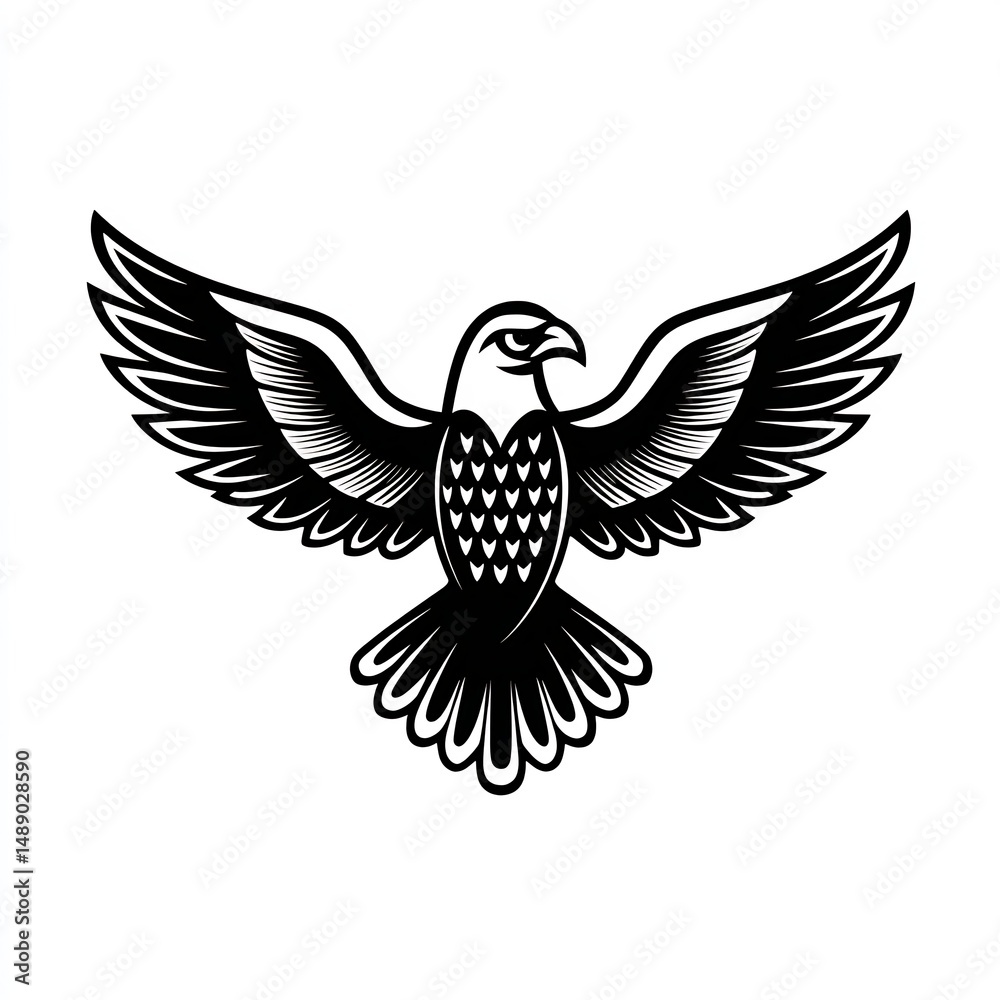 Obraz premium Spreading Eagle with Bold Wings 