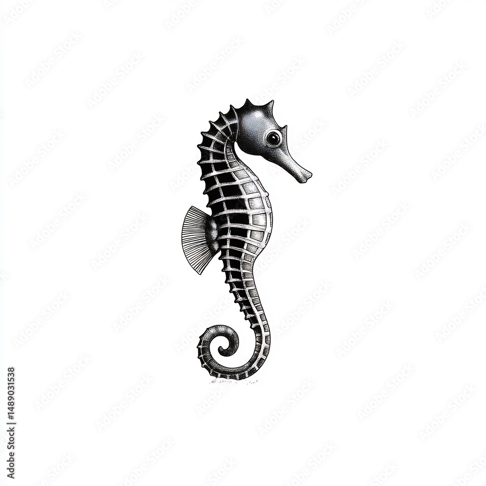 Fototapeta premium seahorse floating in water 