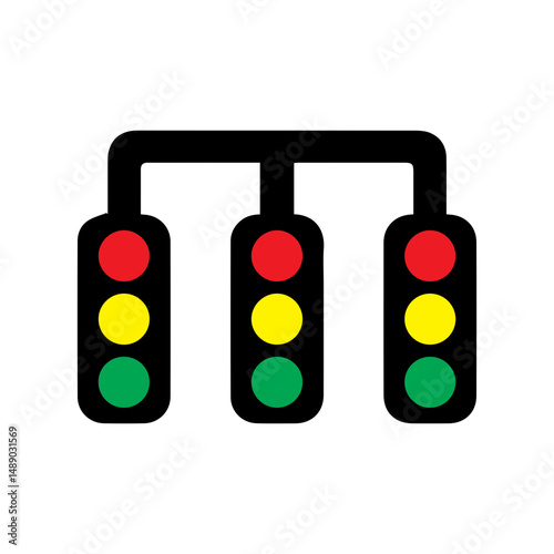 F1 traffic colored icon