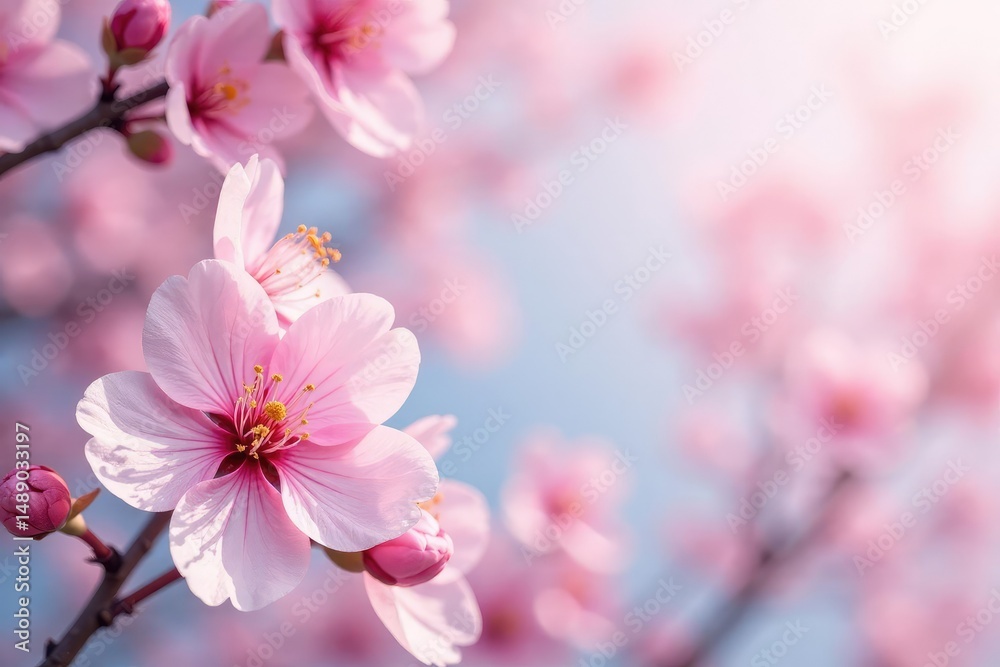 Soft pastel sakura pattern, full bloom, gentle gradients, delicate, romantic, white Soft pastel sakura pattern, full bloom, gentle gradients, delicate, romantic, white