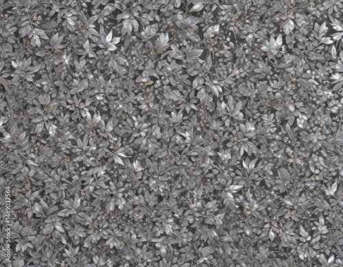 Shimmering silver foliage wallpaper,repeating design for upscale spaces , texture, art deco