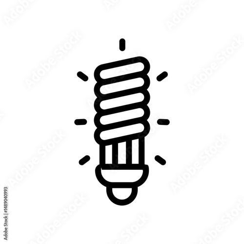 Light Bulb Icon Design in Minimalistic Outline Style