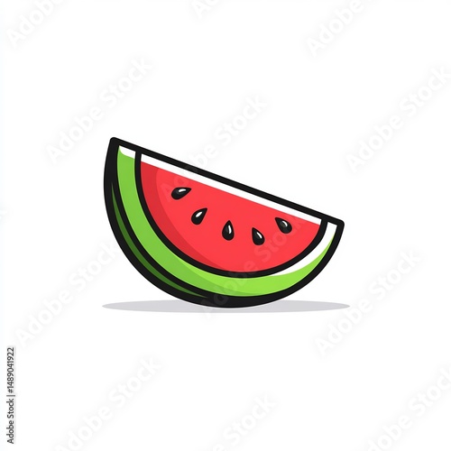Minimalist Watermelon Slice