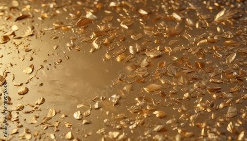 Shimmering gold leaf, opulent metallic texture, rich, gold leaf